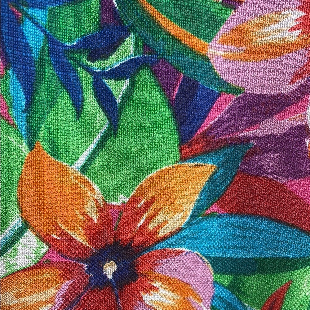 Cocomo Vibrant Floral Women's Dress - Orange, Green, Purple - Picture 8 of 10
